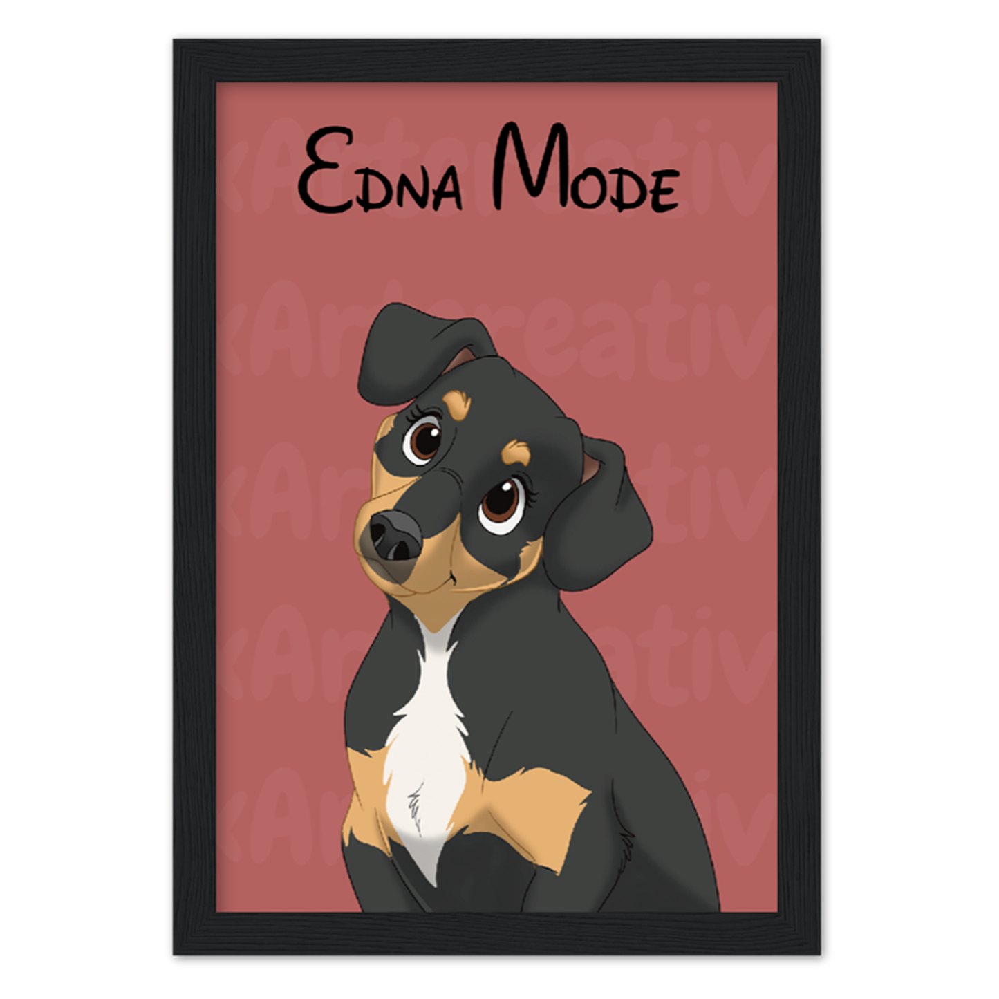 Frame | Custom Hand-Drawn Cartoon Pet Portrait