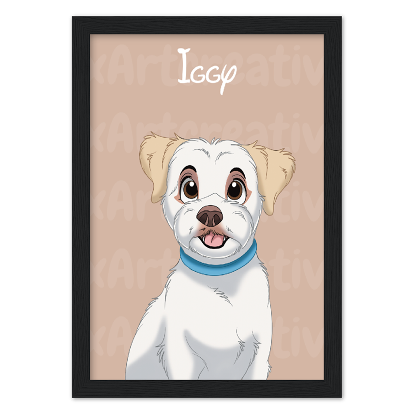 Frame | Custom Hand-Drawn Cartoon Pet Portrait