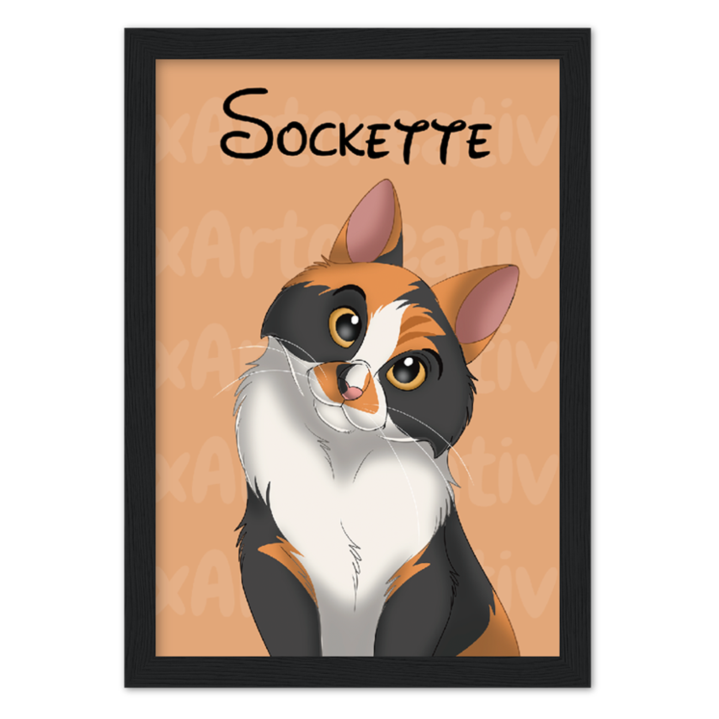 Custom Hand-Drawn Cartoon Pet Portrait