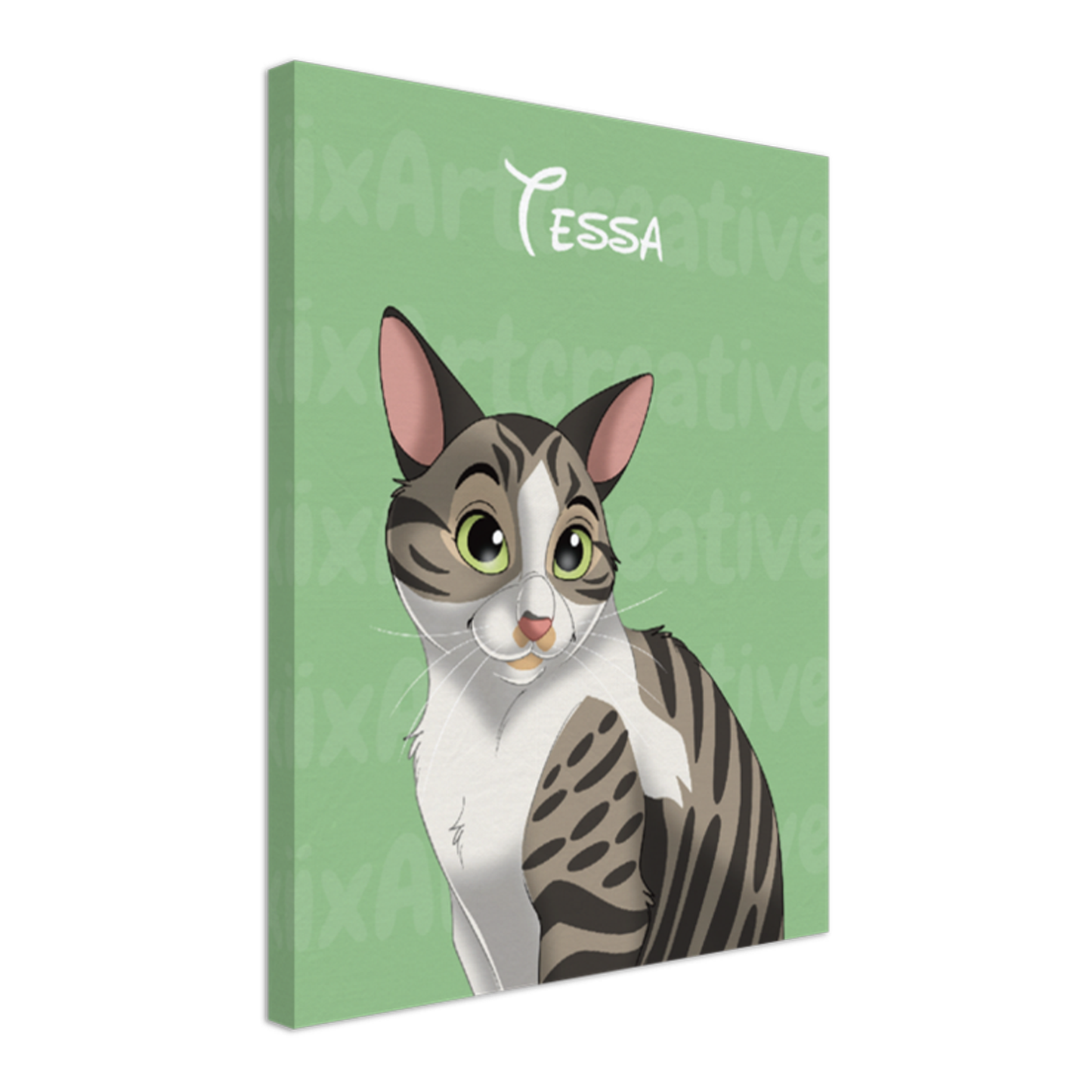 Custom Hand-Drawn Cartoon Pet Portrait