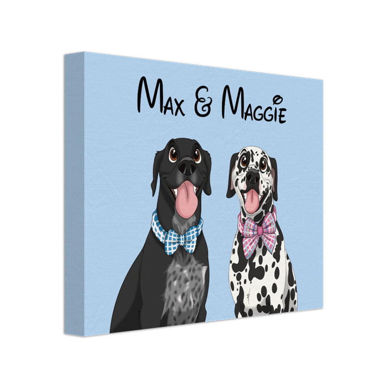 Canvas | Custom Hand-Drawn Cartoon Pet Portrait