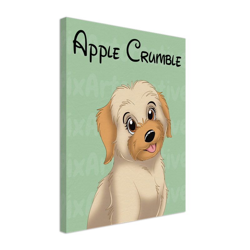 Canvas | Custom Hand-Drawn Cartoon Pet Portrait
