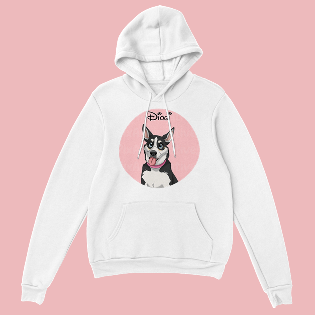 Hoodie | Custom Hand-Drawn Cartoon Pet Portrait