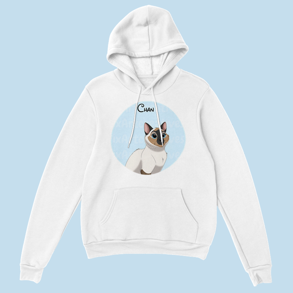 Hoodie | Custom Hand-Drawn Cartoon Pet Portrait