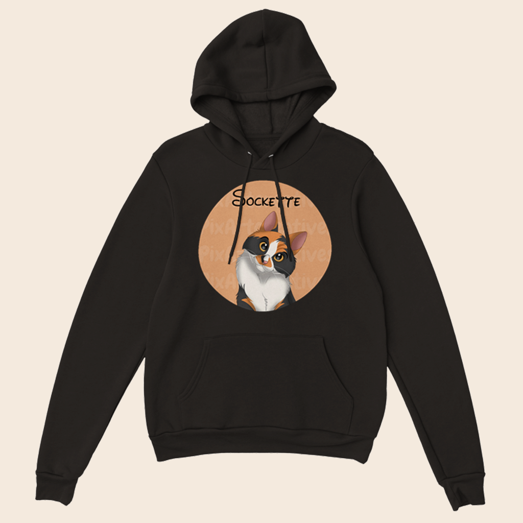 Hoodie | Custom Hand-Drawn Cartoon Pet Portrait