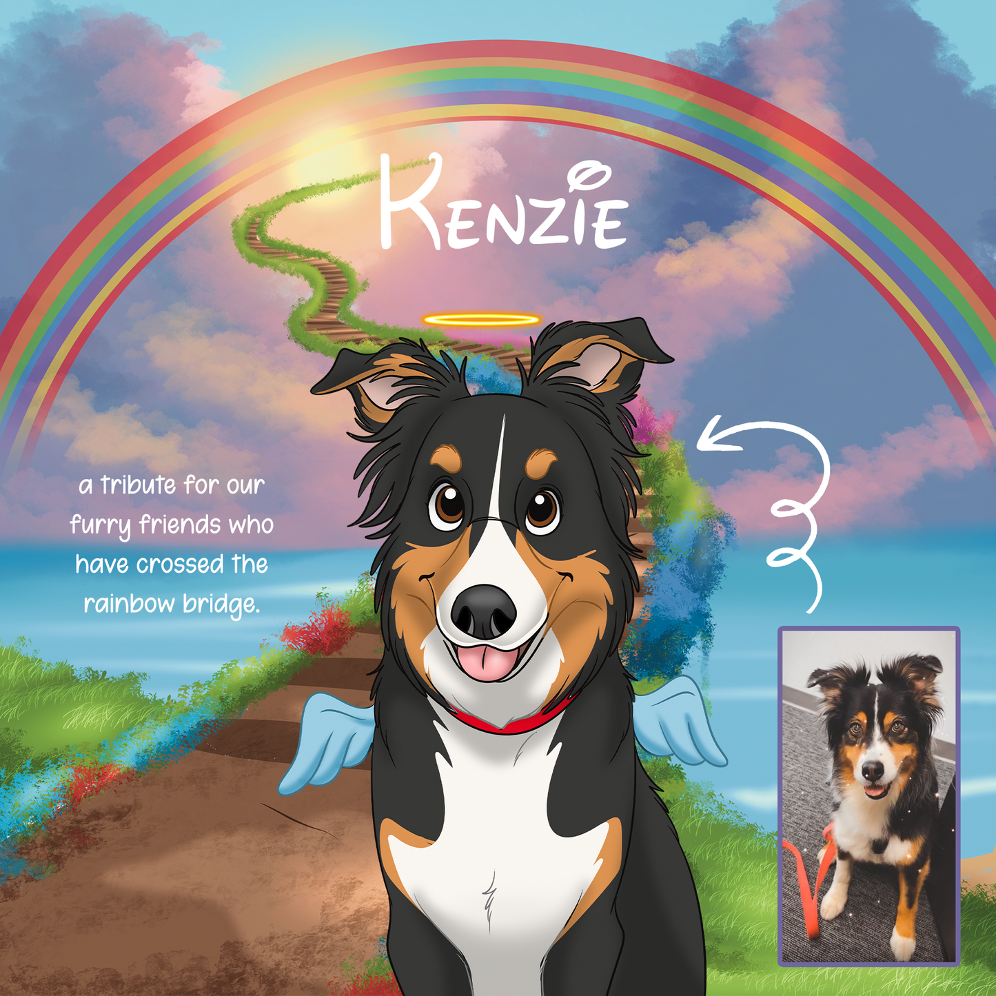 Custom Hand-Drawn Cartoon Pet Portrait