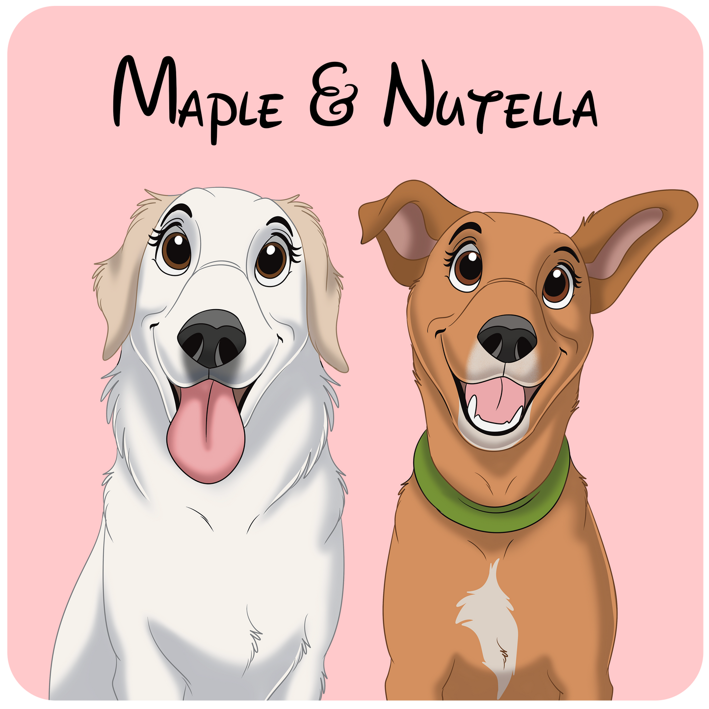 Digital File | Custom Hand-Drawn Cartoon Pet Portrait