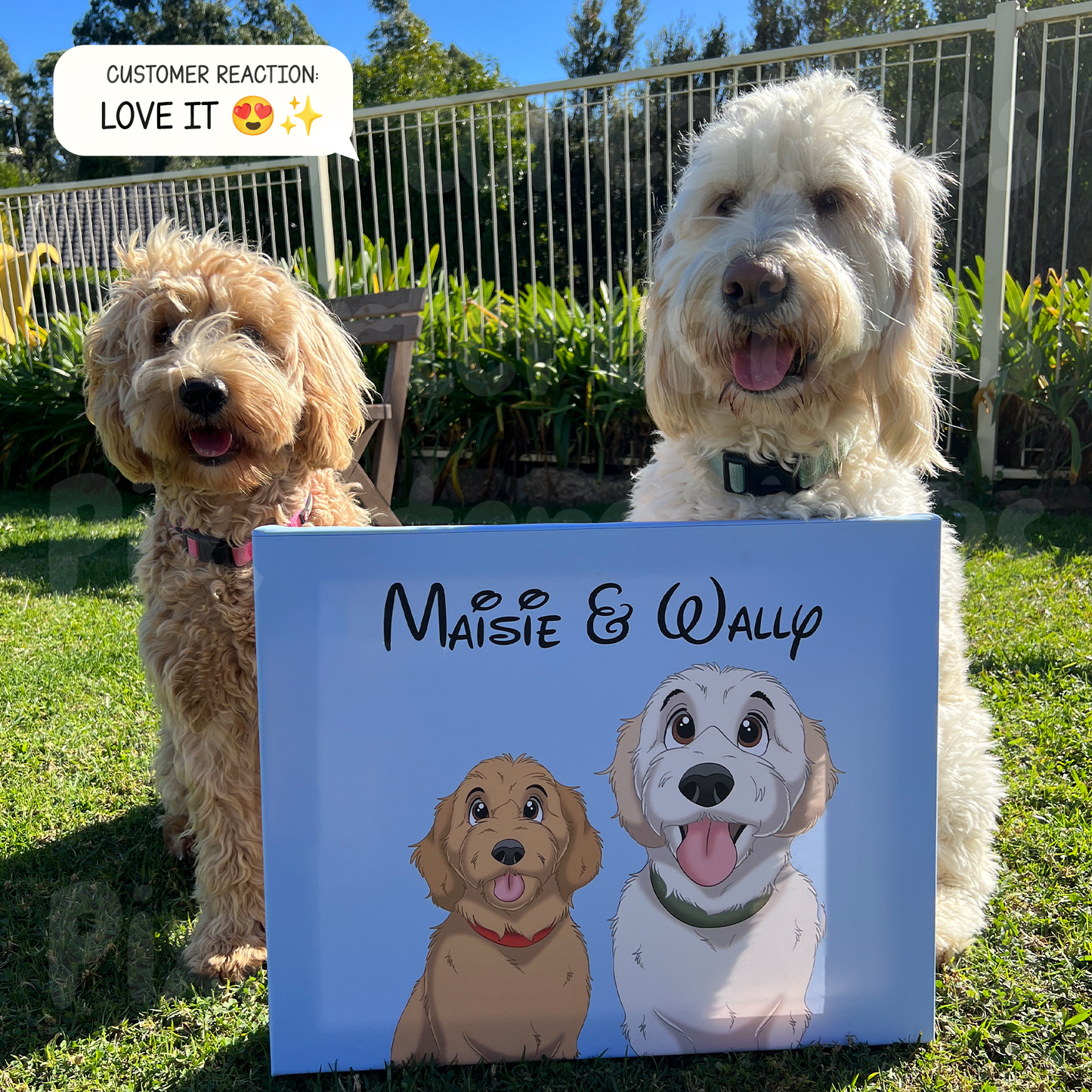 Custom Hand-Drawn Cartoon Pet Portrait