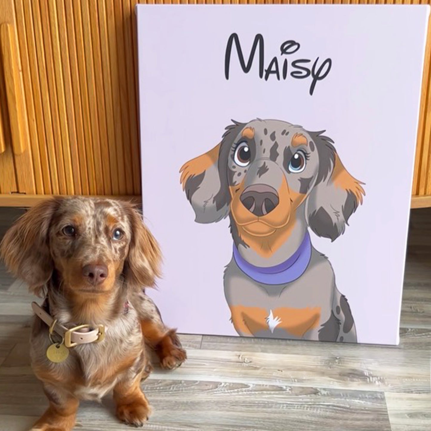 Custom Hand-Drawn Cartoon Pet Portrait