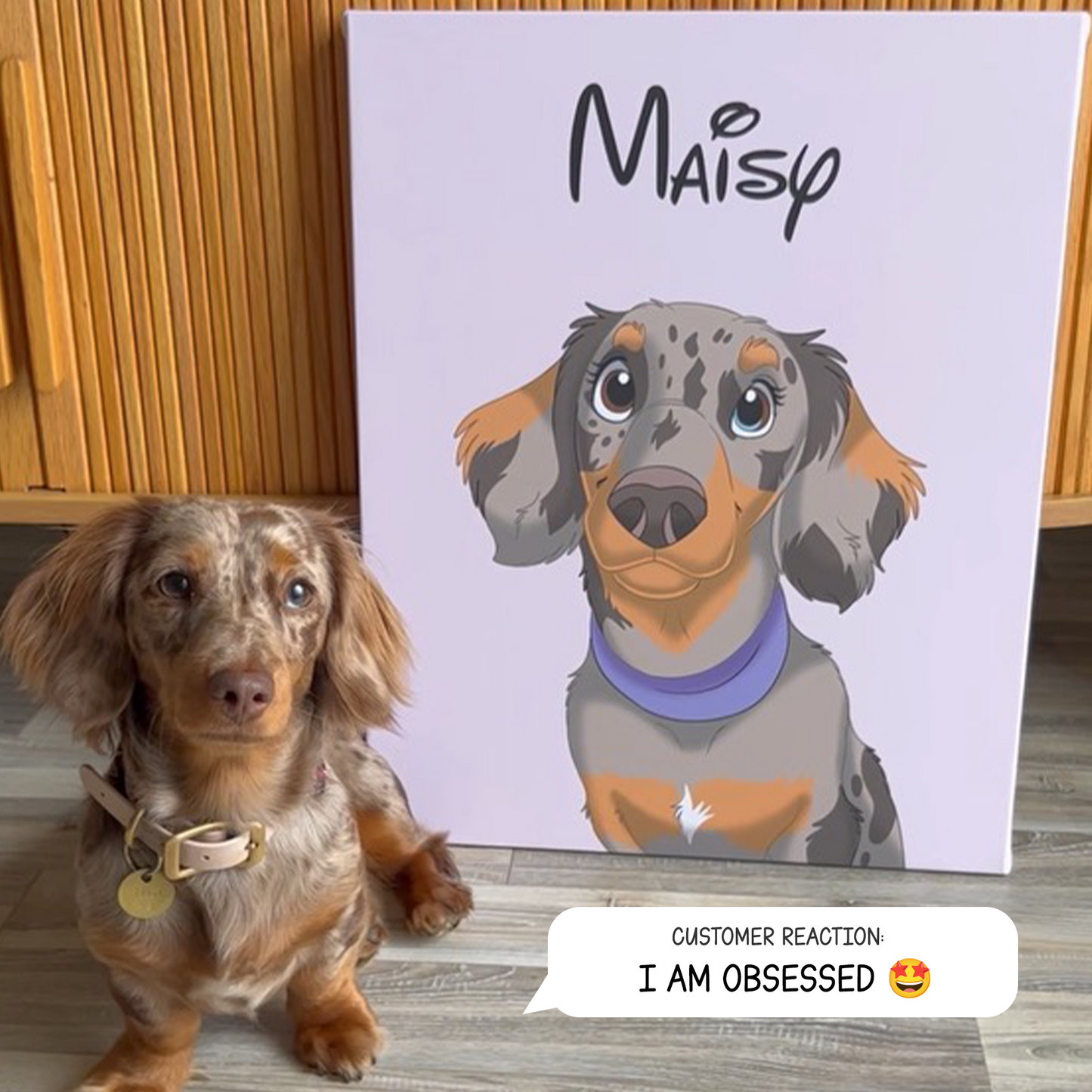Custom Hand-Drawn Cartoon Pet Portrait