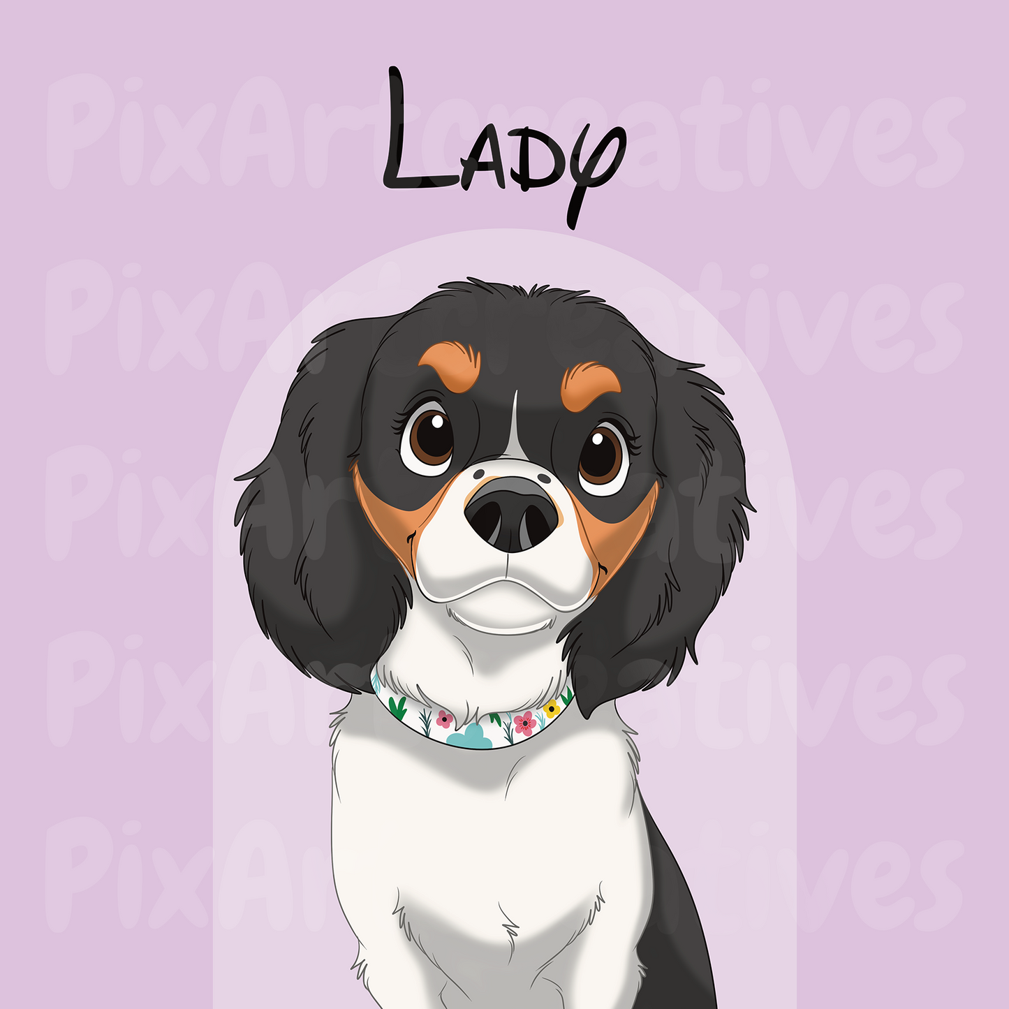 Custom Hand-Drawn Cartoon Pet Portrait