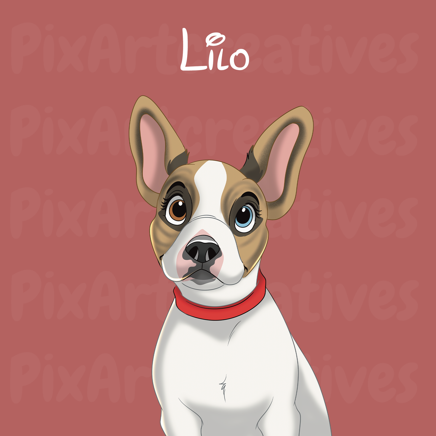 Custom Hand-Drawn Cartoon Pet Portrait