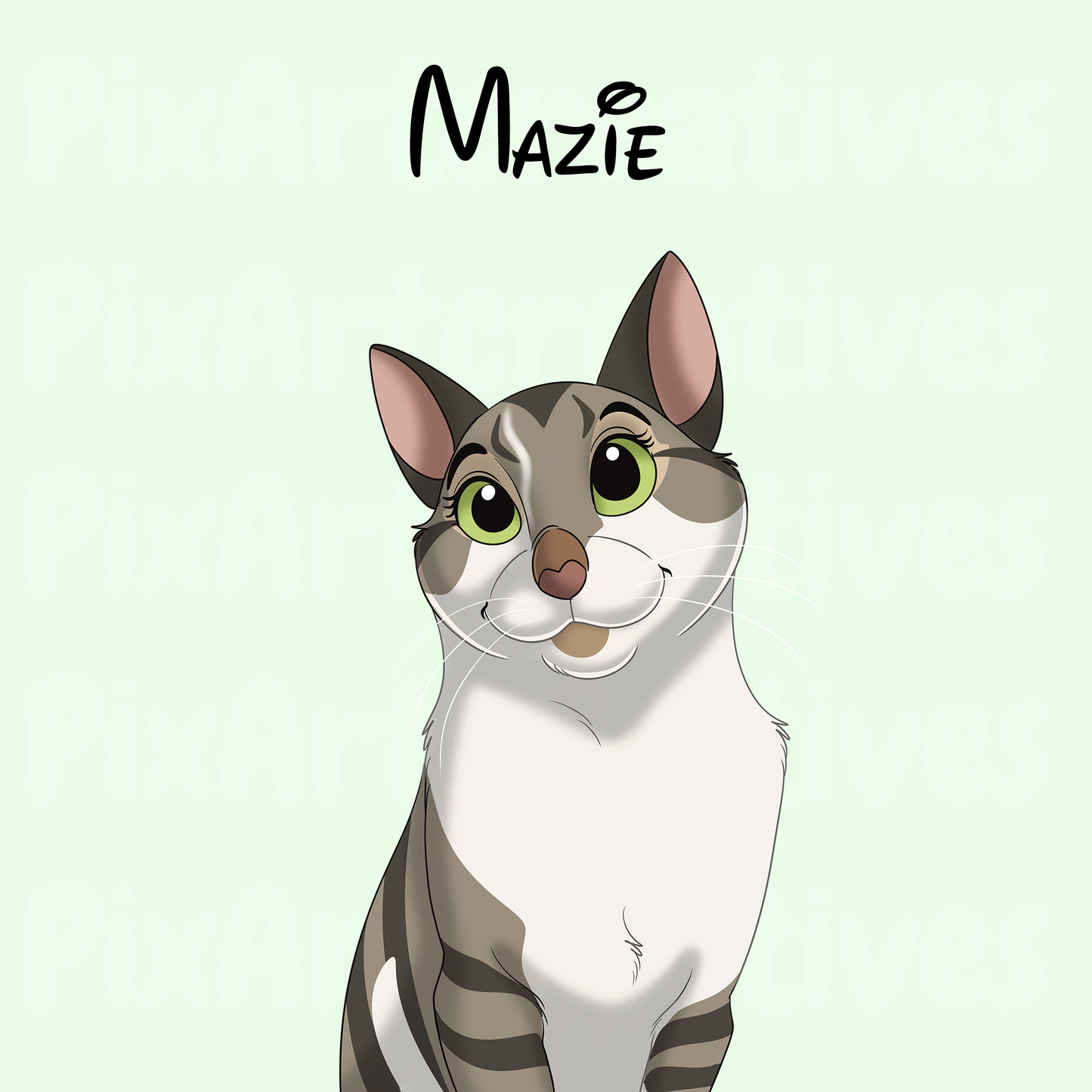 Digital File | Custom Hand-Drawn Cartoon Pet Portrait