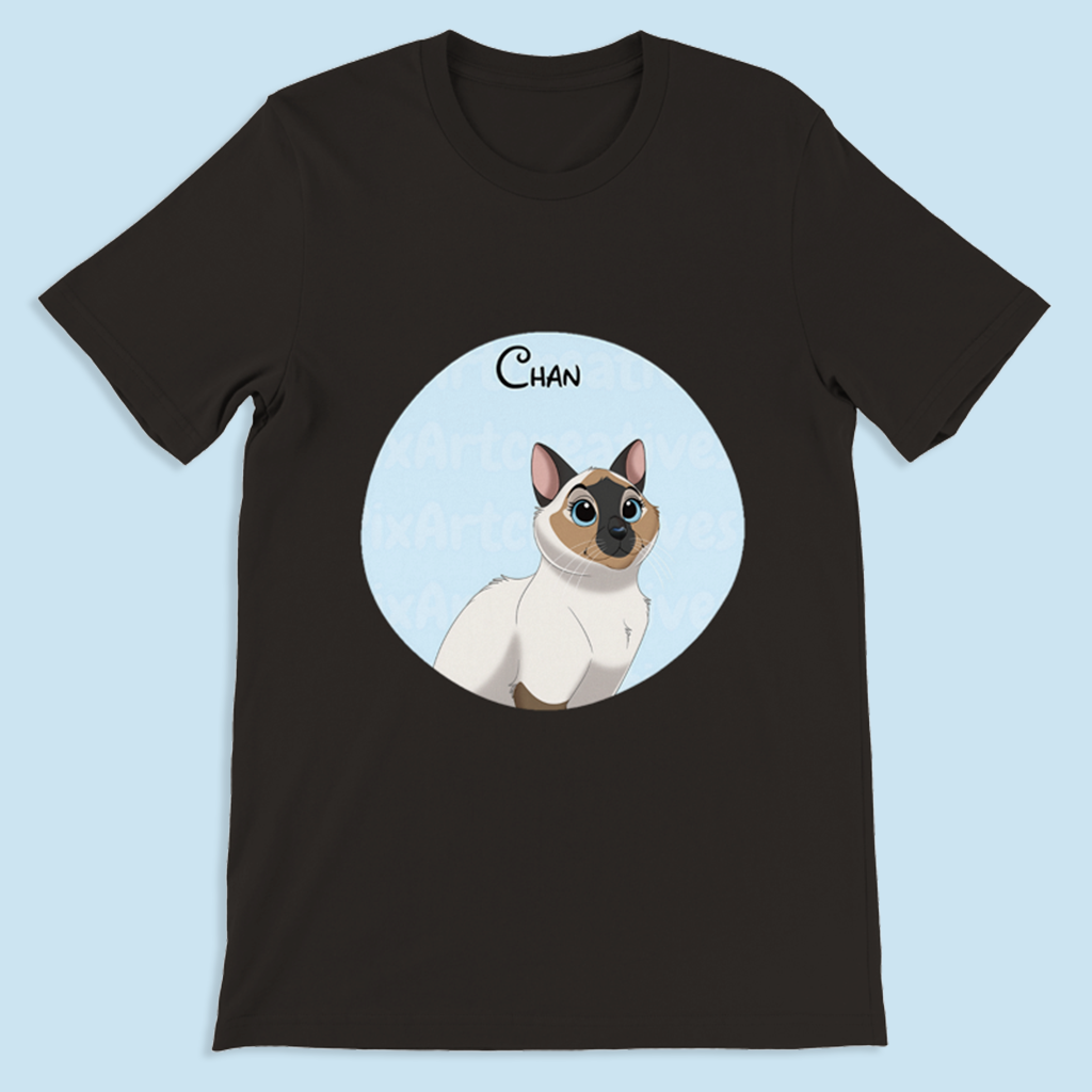 T-Shirt | Custom Hand-Drawn Cartoon Pet Portrait
