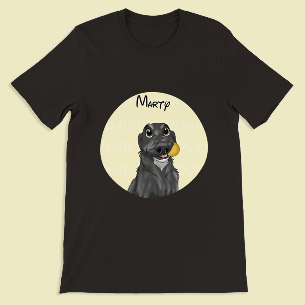 T-Shirt | Custom Hand-Drawn Cartoon Pet Portrait
