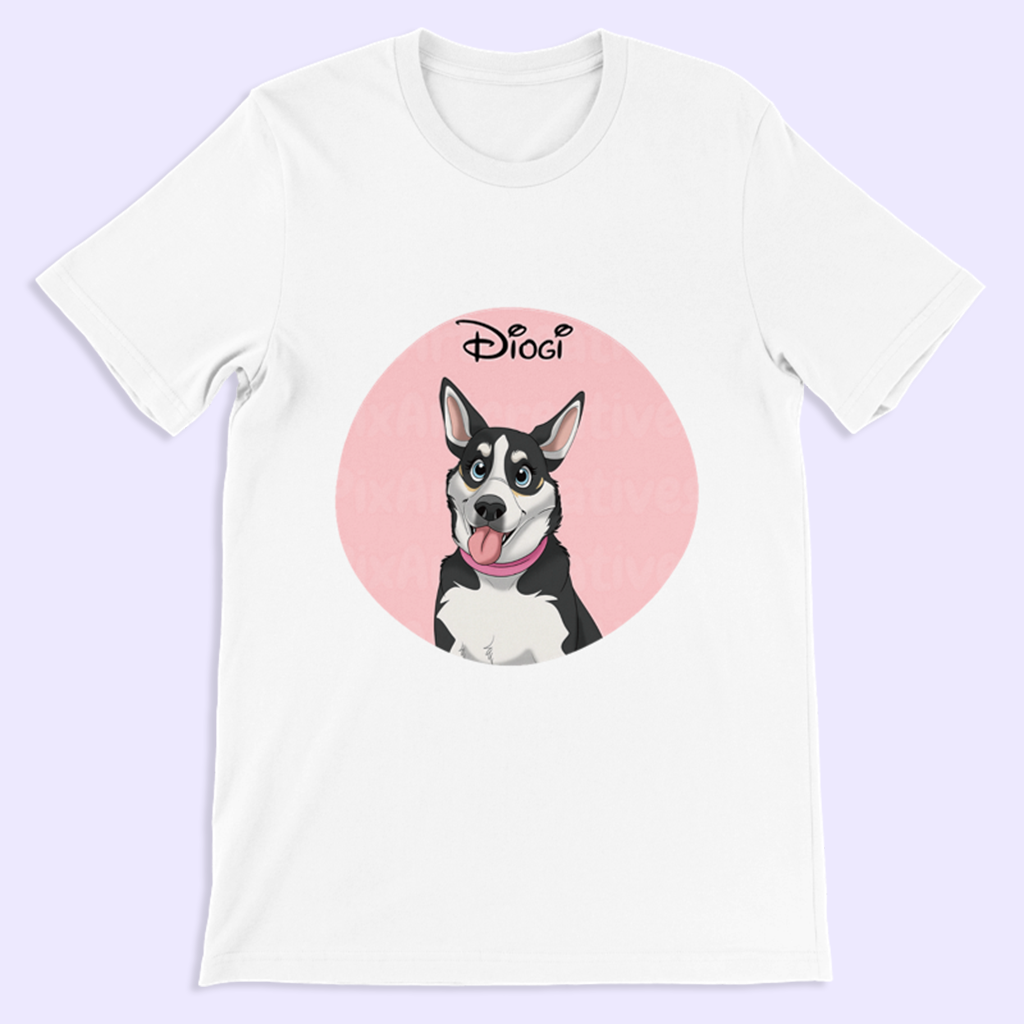 T-Shirt | Custom Hand-Drawn Cartoon Pet Portrait