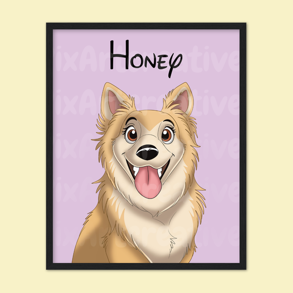Frame | Custom Hand-Drawn Cartoon Pet Portrait