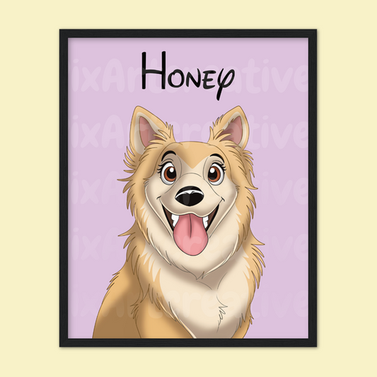 Frame | Custom Hand-Drawn Cartoon Pet Portrait