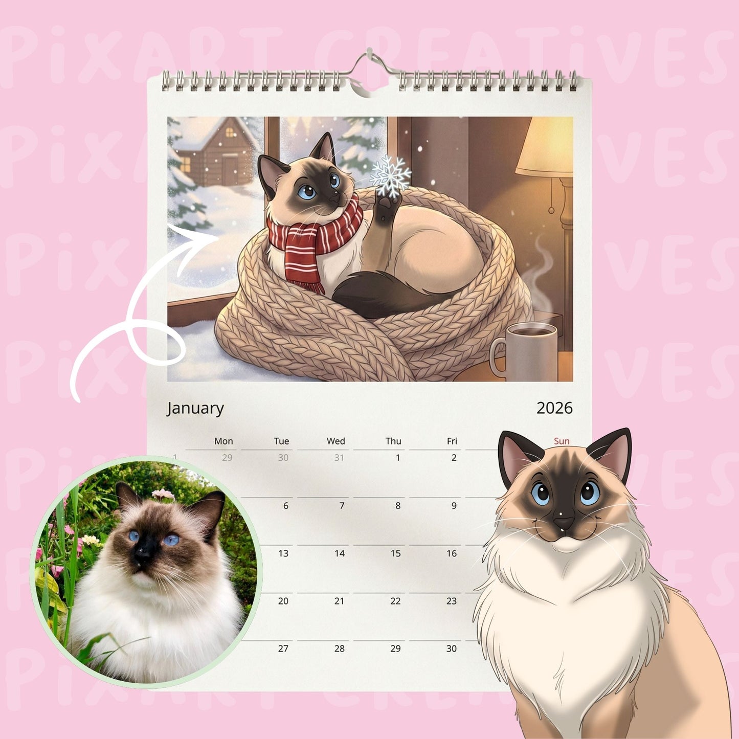 PixArt 2026 Calendar