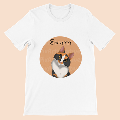 T-Shirt | Custom Hand-Drawn Cartoon Pet Portrait