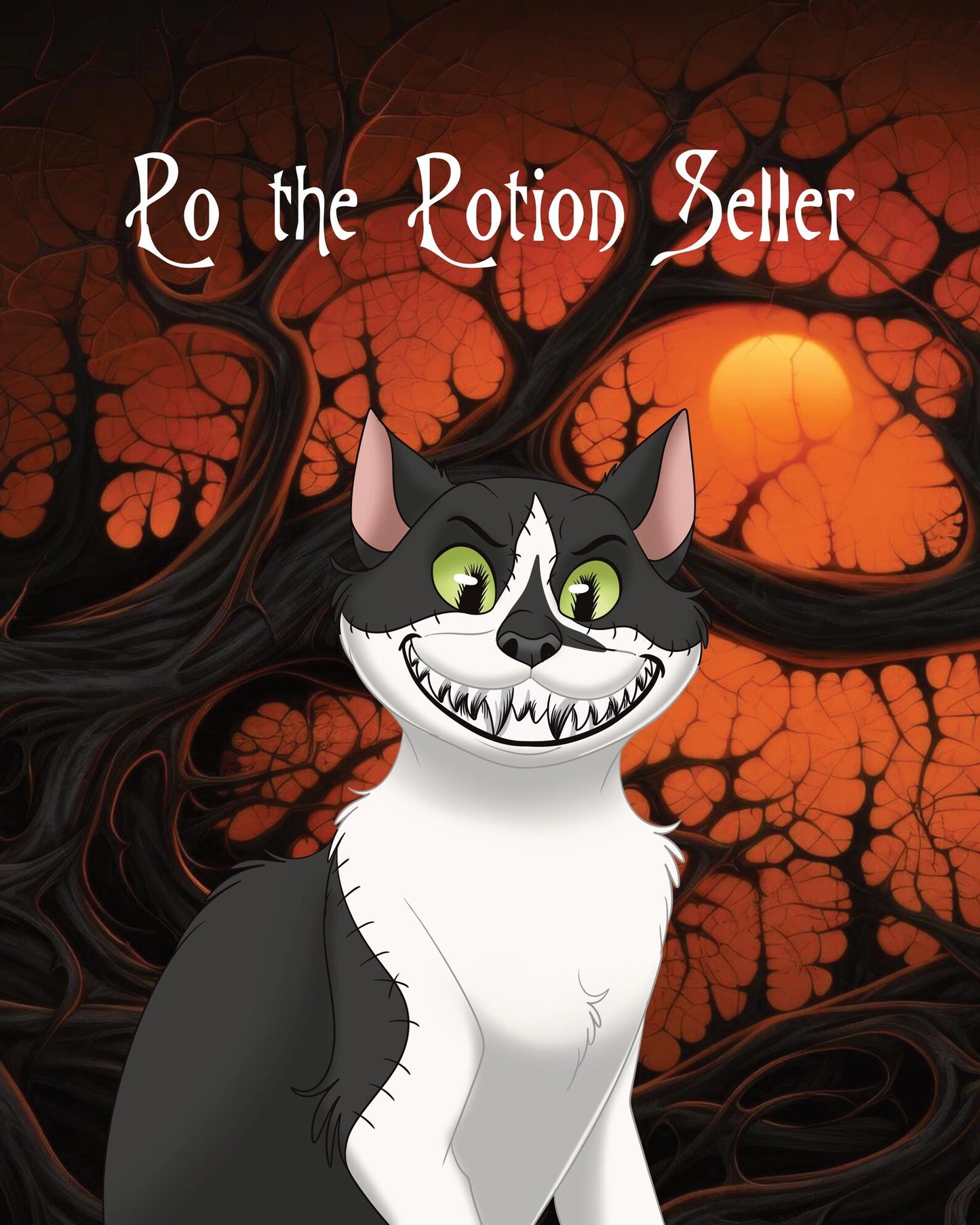 Halloween Custom Hand-Drawn Cartoon Pet Portrait