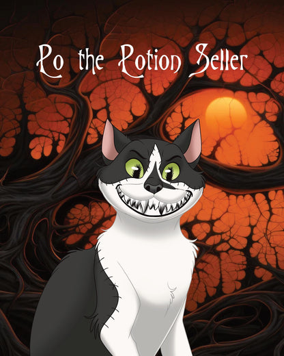 Halloween Custom Hand-Drawn Cartoon Pet Portrait